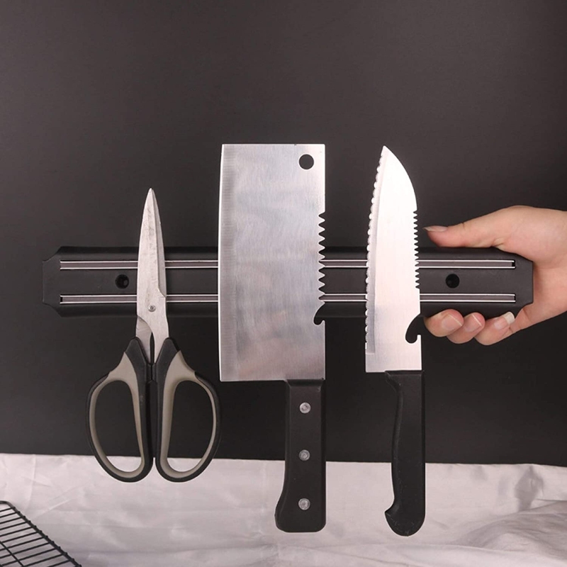 EDSRDPLT 8 Inch 2 Pack&amp; 12 Inch 2 Pack Powerful Magnetic Knife Holder, Kitchen Knife Magnetic Strip Strips, Rust Free Multipurpose Magnetic Knife Rack