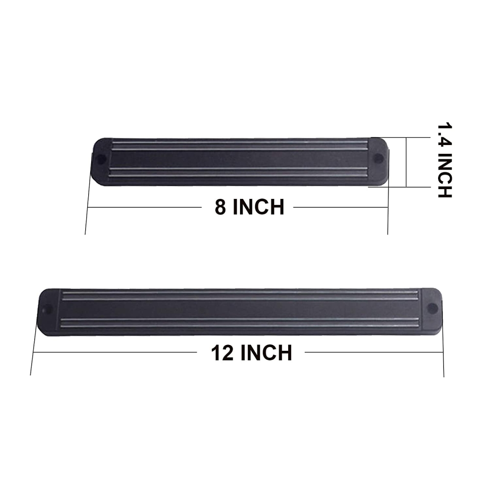 EDSRDPLT 8 Inch 2 Pack& 12 Inch 2 Pack Powerful Magnetic Knife Holder, Kitchen Knife Magnetic Strip Strips, Rust Free Multipurpose Magnetic Knife Rack