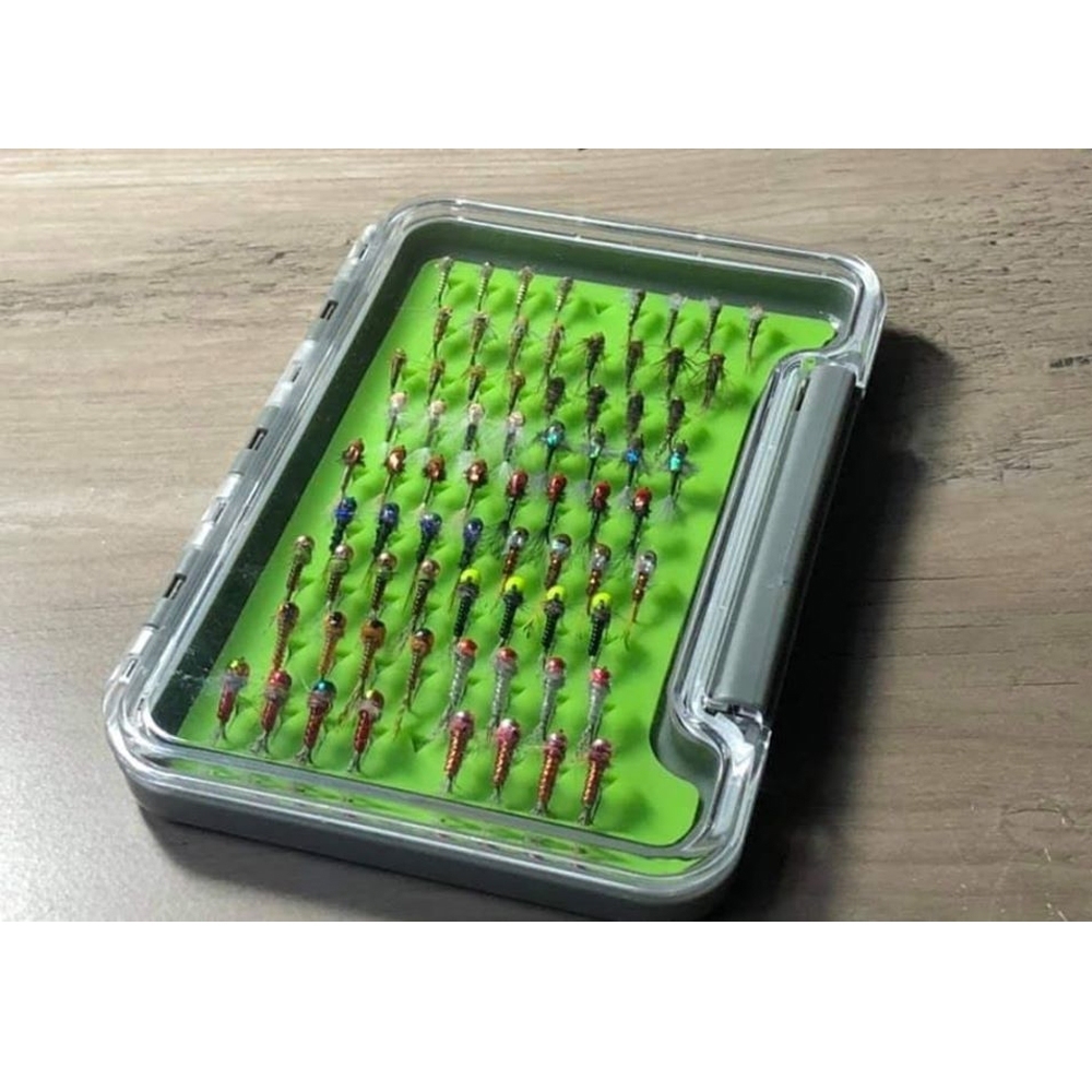 Aventik Fly Fishing Box Silicone Super Slim Fishing Tackle Flies Boxes Waterproof Storage Boxes Best Pocket Size