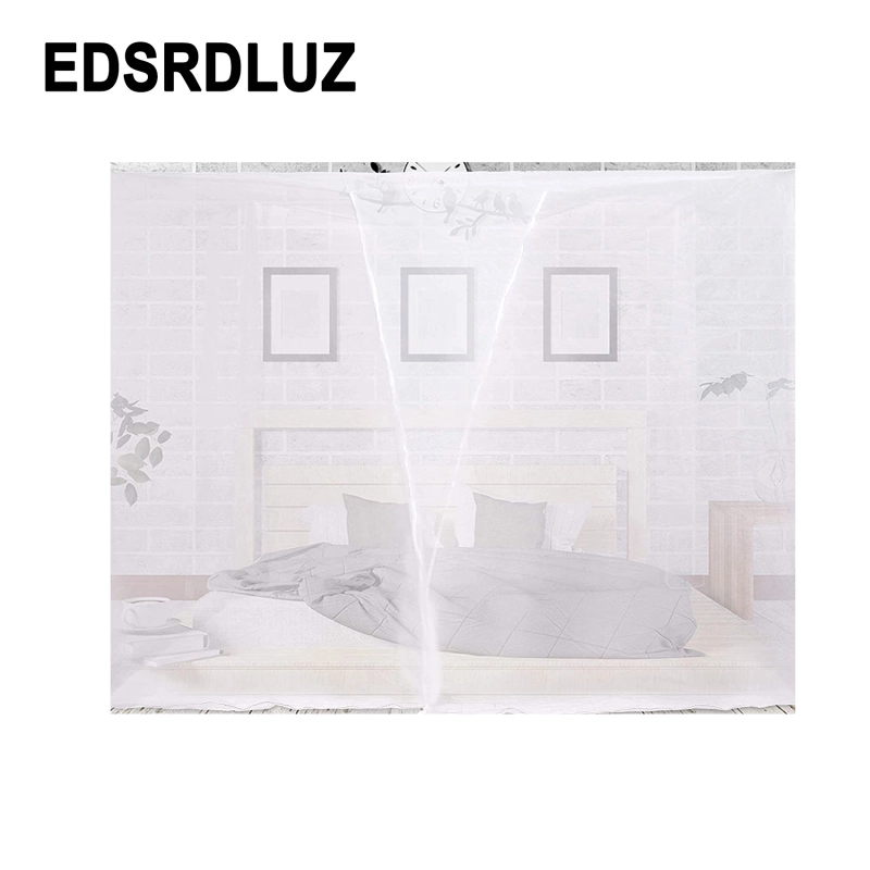 EDSRDLUZ No-See-Um mesh Square Conical Mosquito Net for Queen Even King Bed, 2 Entries Camping Screen House Grey Color Indoor & Outdoor Use
