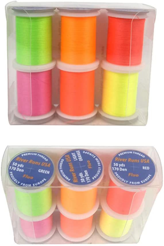 Riverruns Micro Glint Nymph Thread, Holo Flat Tinsel, Fluo Thread Fly Tying Material Proudly from Europe Trigger to The Fish