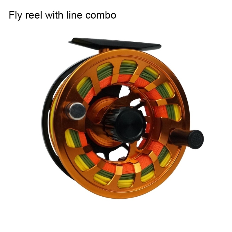 Aventik Double Color Large Arbor CNC Machined Fly Fishing Reel Left Right Handle Changed Fishing Reel With Swicth Lines Kit