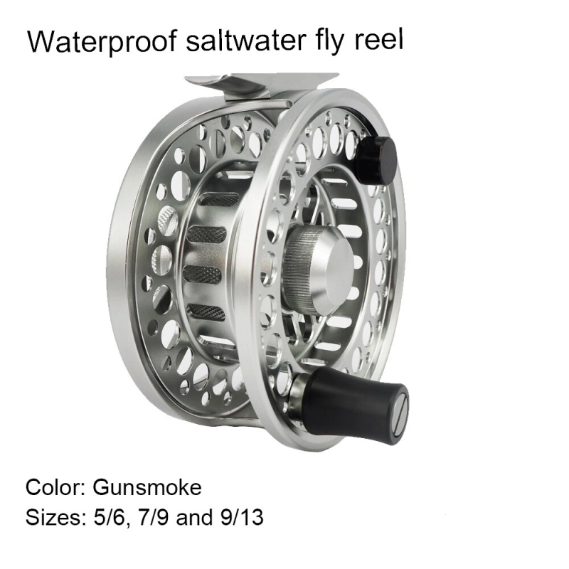 Aventik Quality Rough Fish Series USA Waterproof Saltwater Fly Fishing Reel  Silver Color Left Handle Fly Reel New,Freshwater Fly Reels