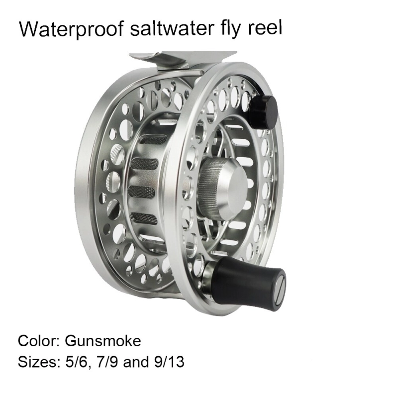 Aventik Quality Rough Fish Series USA Waterproof Saltwater Fly Fishing Reel Silver Color Left Handle Fly Reel New