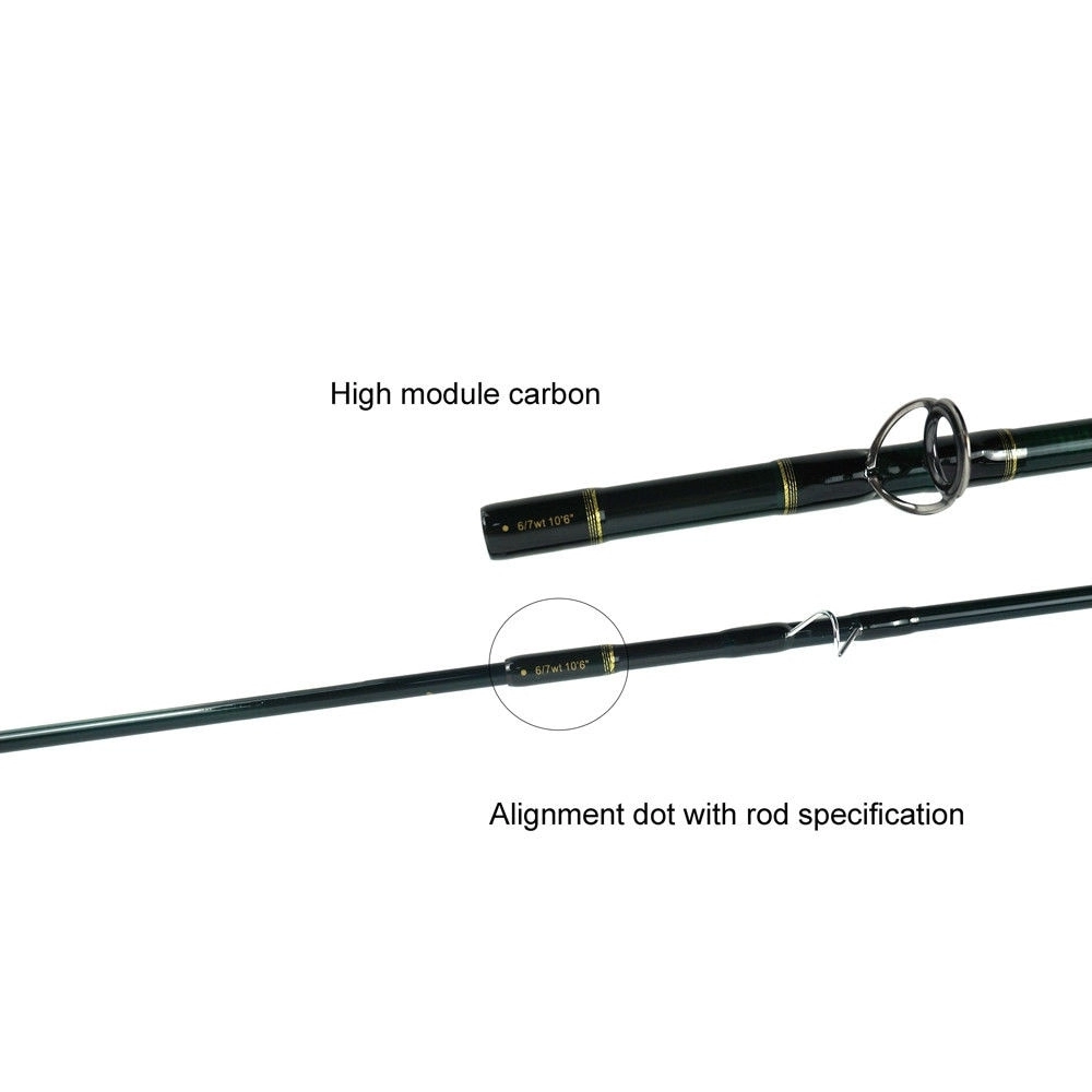 Rod & Fly Tasmania Nano Fly Fishing Rod - 9ft, 4/5/6/7 Weight, IM12 46T, 4pc, Lifetime Warranty