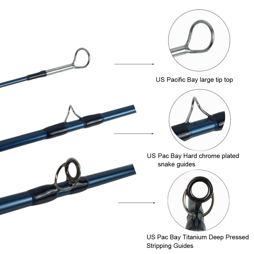 Aventik IM12 7ft9inch LW8 Japan Nano Saltwater Bass Fly Fishing Rod Fast Action Kayak Boat Matt Black Blue Fishing Fly Rods