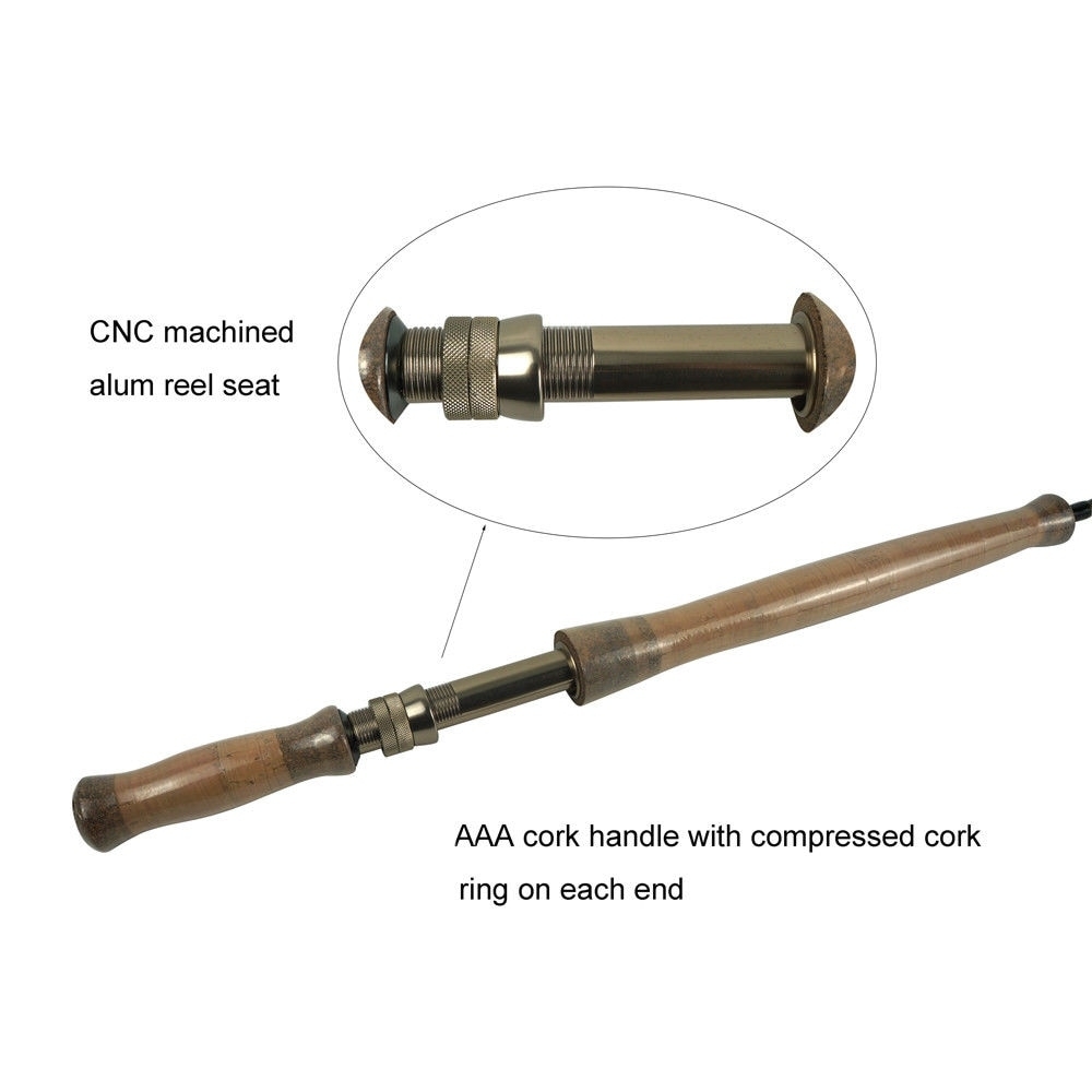 Aventik IM12 10ft6in LW6/7 4SEC Fast Action Super Light Switch Fly Fishing Rod With Extra Top Section Fly Switch Rod New