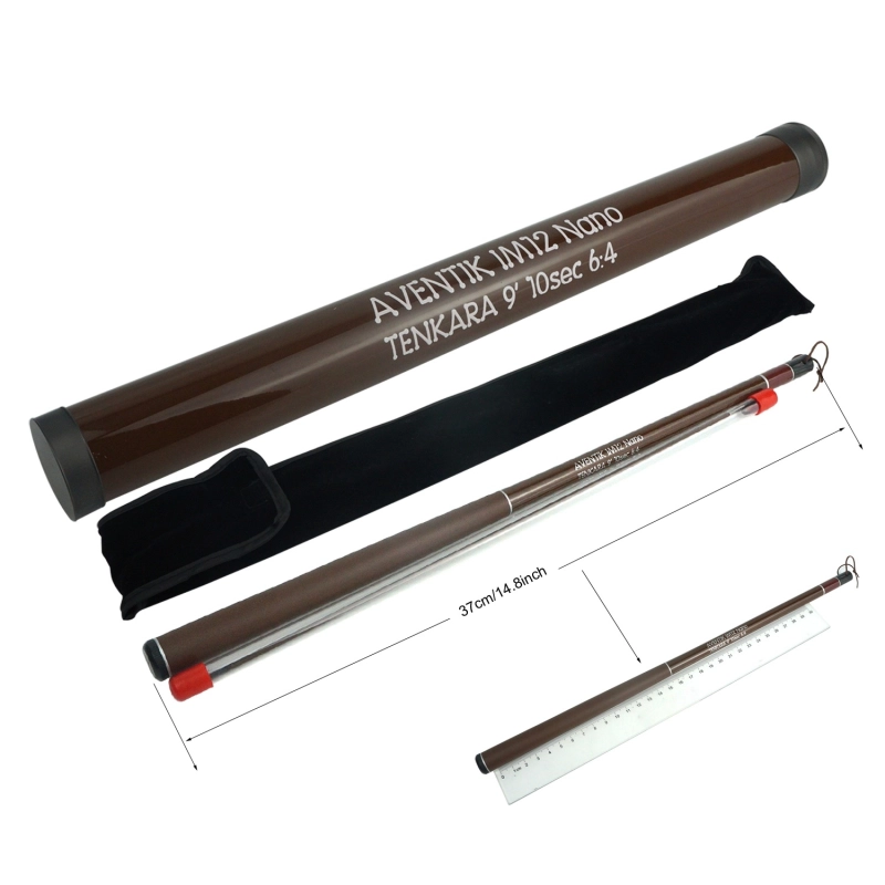 Aventik 2 size Mini Tenkara Rod Combo Fly Rod Telescoping Fishing Pole &amp; Line &amp; Fly