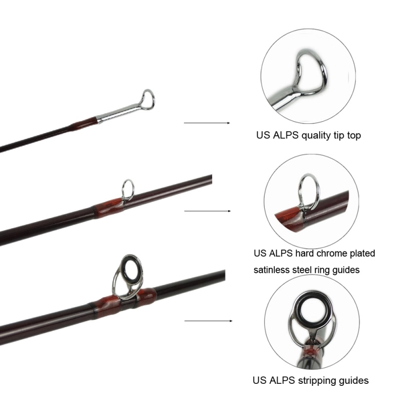 Fly Fishing rods IM8 9'0'' LW8 Medium Fast Action Graphite Carbon Fly Rod & Tube