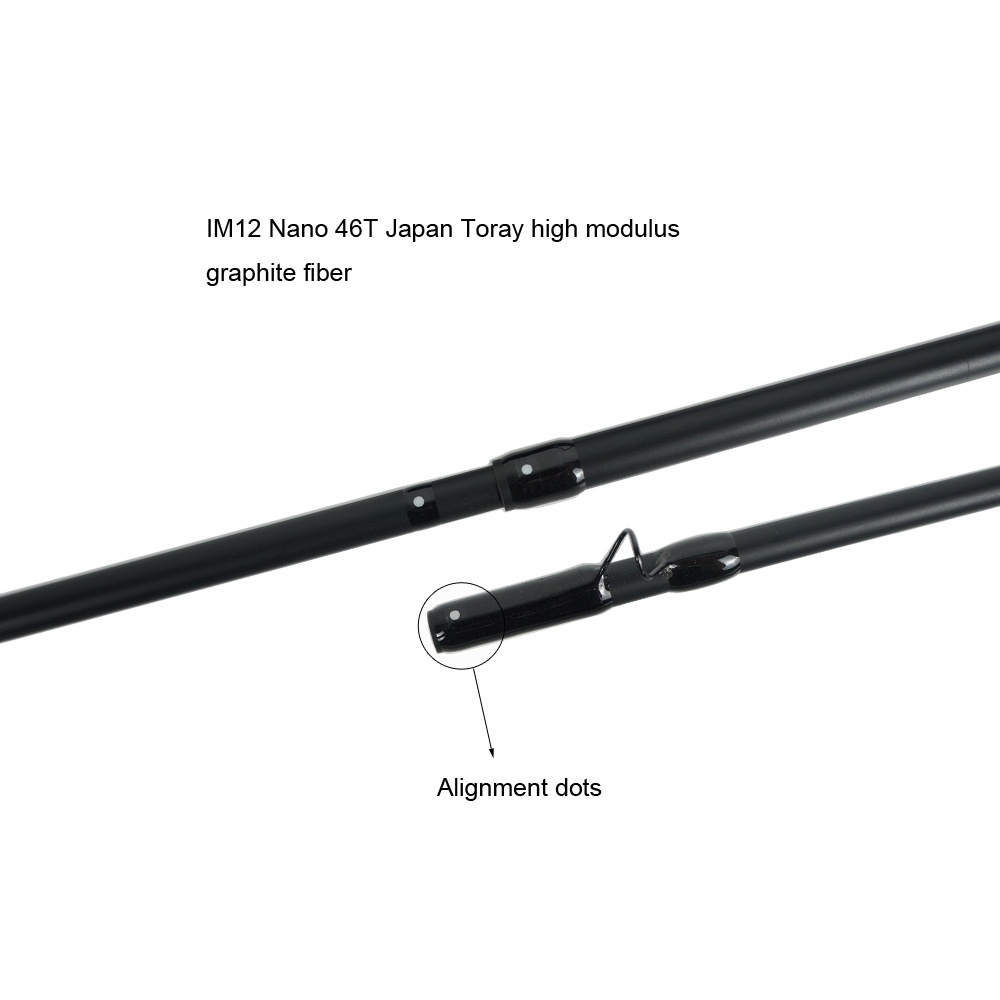Aventik 7FT 9In 8wt 4PC IM12 NANO Bass Fly Fishing Rods, Kayak, Boat,Fast Action