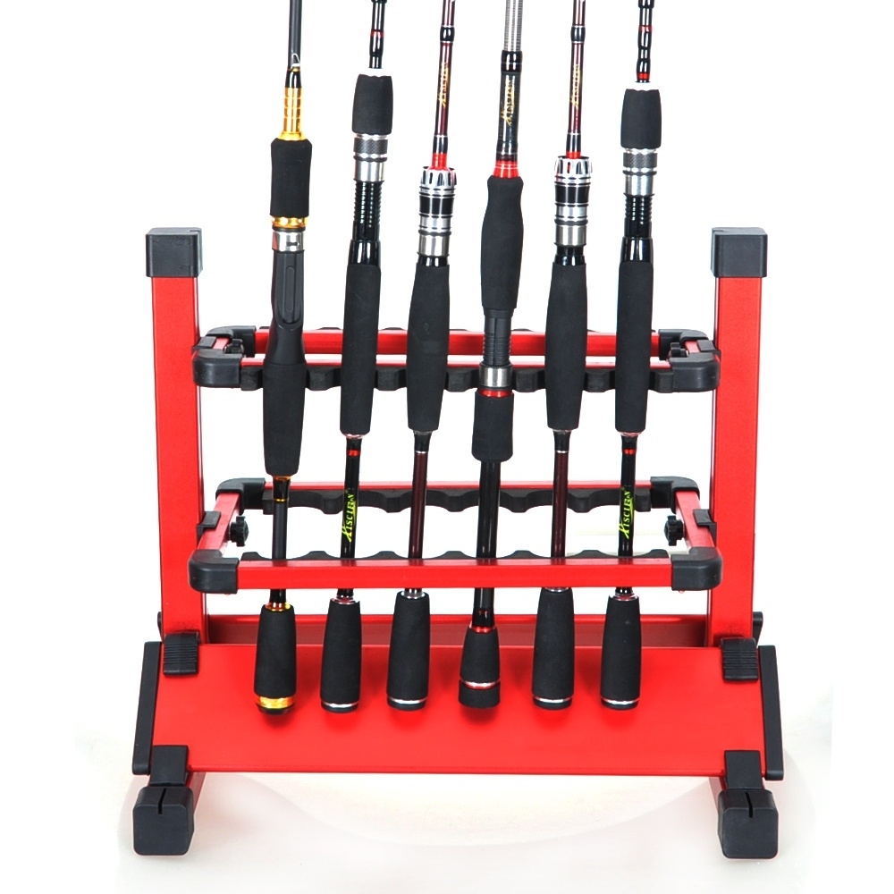 Aventik Mini Fishing Rod Holder Aluminum 12-Rod Fishing Rod Shelf/Rack