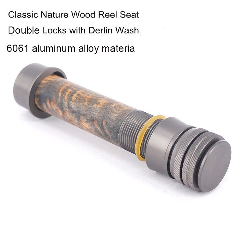 Aventik Classic Burl Wood Fly Rod Reel Seat for Freshwater Fly Rod Building