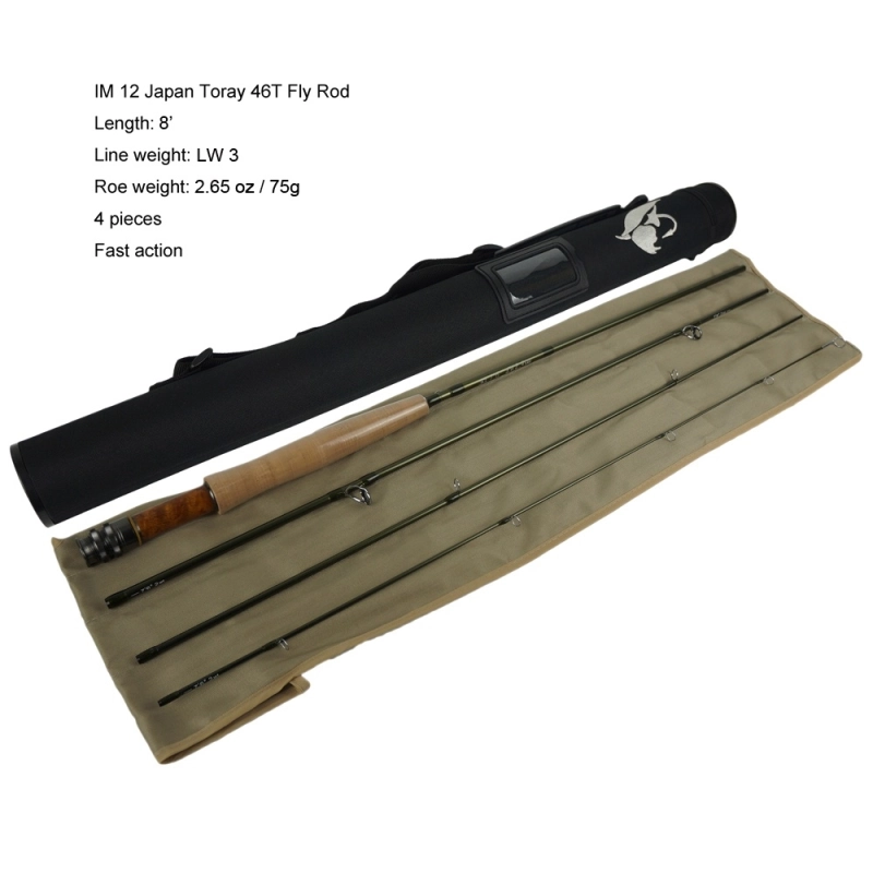 Aventik IM12 Japan Toray 46T Fly Rods 7&#39;6&#39;&#39; 8&#39;0&#39;&#39; 8&#39;6&#39;&#39; 4sec Fast Action Super