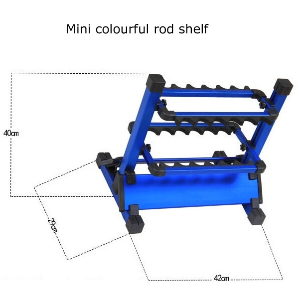 Aventik Mini Fishing Rod Holder Aluminum 12-Rod Fishing Rod Shelf/Rack