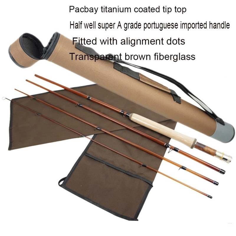 Aventik Super Fiber Glass rod 4pc 6’6‘’  LW3 Ultra light Classic Medium Fast Action Fly Fishing Rods
