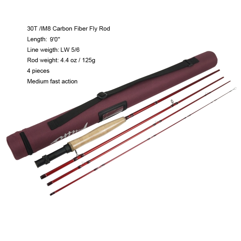 Aventik All Times IM8 Graphite 8.6/9/10ft 4pc Medium fast action Fly Fishing Rod with Cordura Rod Tube