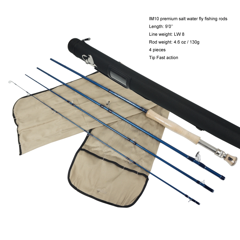 Aventik IM10 9FT LW7-10 Light Weight Saltwater Fly Fishing Rod Tip Fast Action
