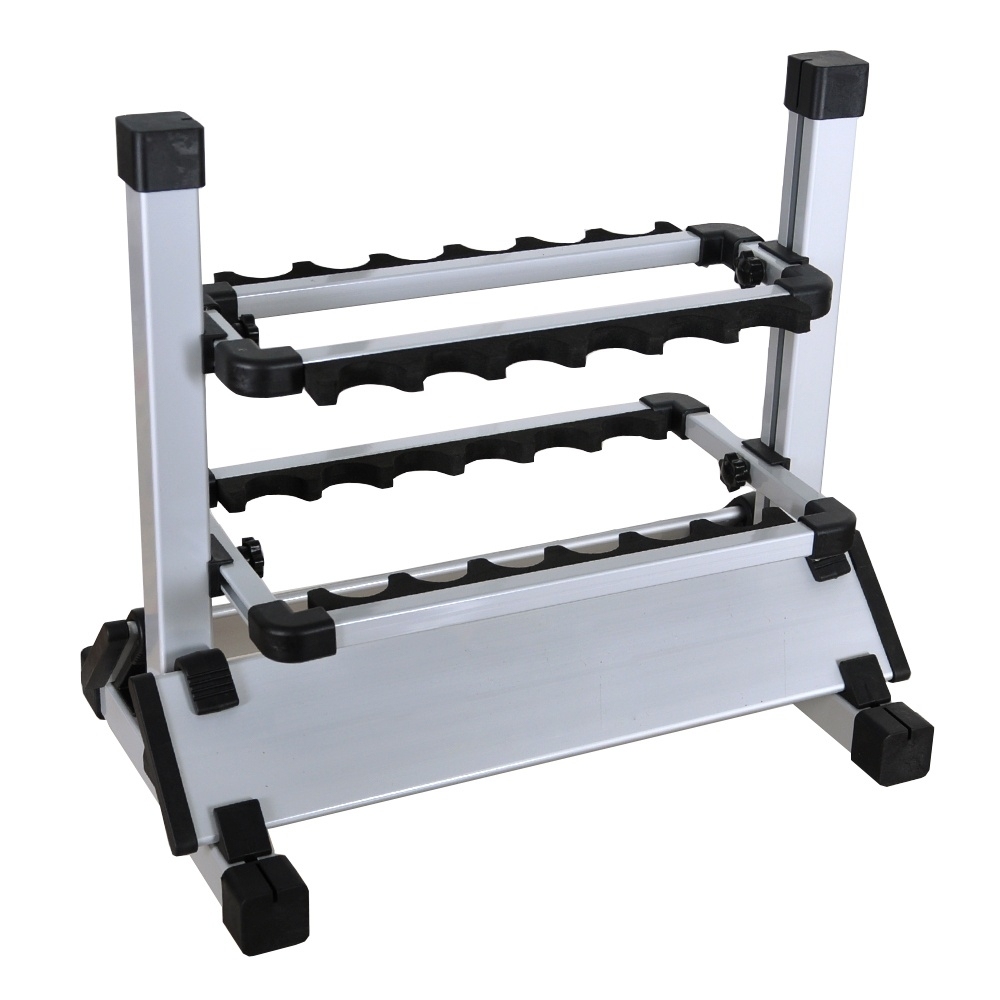 Aventik Mini Fishing Rod Holder Aluminum 12-Rod Fishing Rod Shelf/Rack
