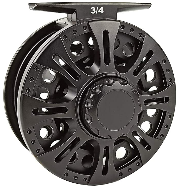 Aventik HVCE Graphite Fly Reel Center Drag System Classic III Graphite Large Arbor Sizes 3/4, 5/6, 7/8 Fly Fishing Reels