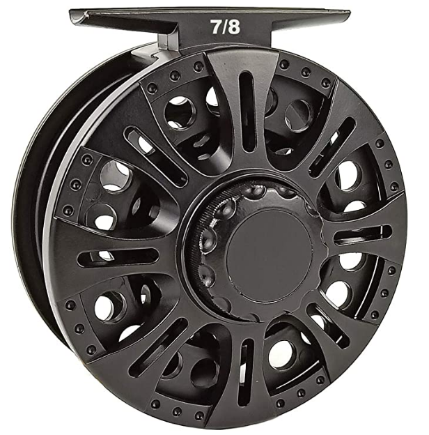 Aventik HVCE Graphite Fly Reel Center Drag System Classic III Graphite Large Arbor Sizes 3/4, 5/6, 7/8 Fly Fishing Reels