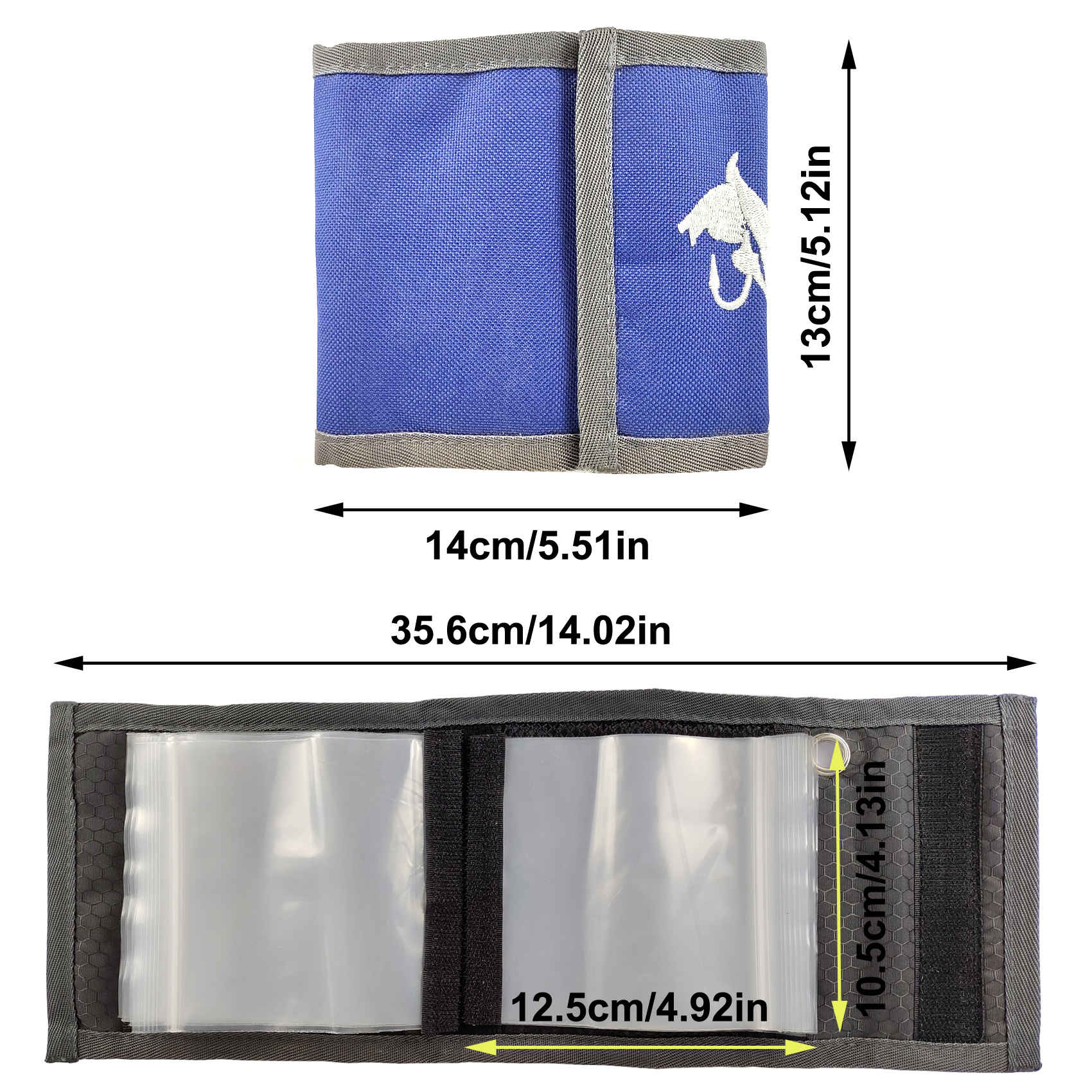 Aventik High Grade10 Pockets Fly Fishing Leader Tippet Line Wallet Leader Case Tippet Storage Fly Fishing Great for Pre-Tied Carp and Catfish Rigs