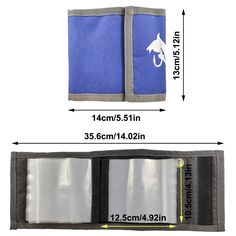 Aventik High Grade10 Pockets Fly Fishing Leader Tippet Line Wallet Leader Case Tippet Storage Fly Fishing Great for Pre-Tied Carp and Catfish Rigs