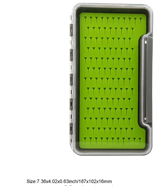 Aventik Fly Fishing Boxes Silicone Super Slim Fishing Storage Fishing Tackle Case Waterproof Best Pocket Sizes