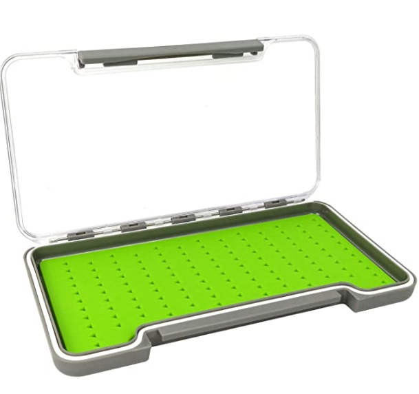 Aventik Fly Fishing Boxes Silicone Super Slim Fishing Storage Fishing Tackle Case Waterproof Best Pocket Sizes