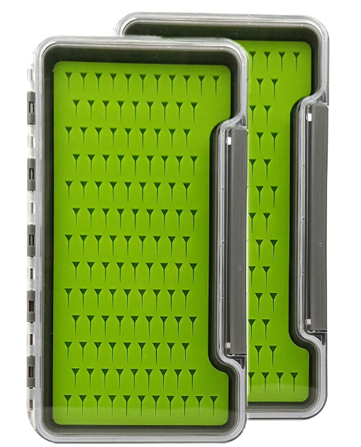 Aventik Fly Fishing Boxes Silicone Super Slim Fishing Storage Fishing Tackle Case Waterproof Best Pocket Sizes