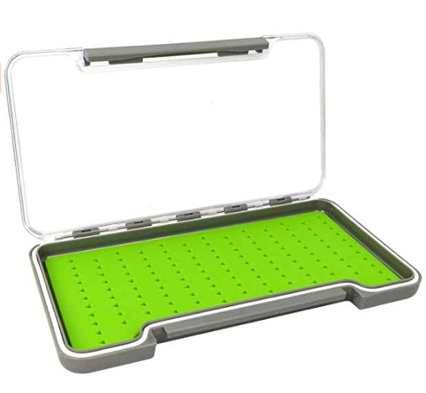 Aventik Fly Fishing Boxes Silicone Super Slim Fishing Storage Fishing Tackle Case Waterproof Best Pocket Sizes