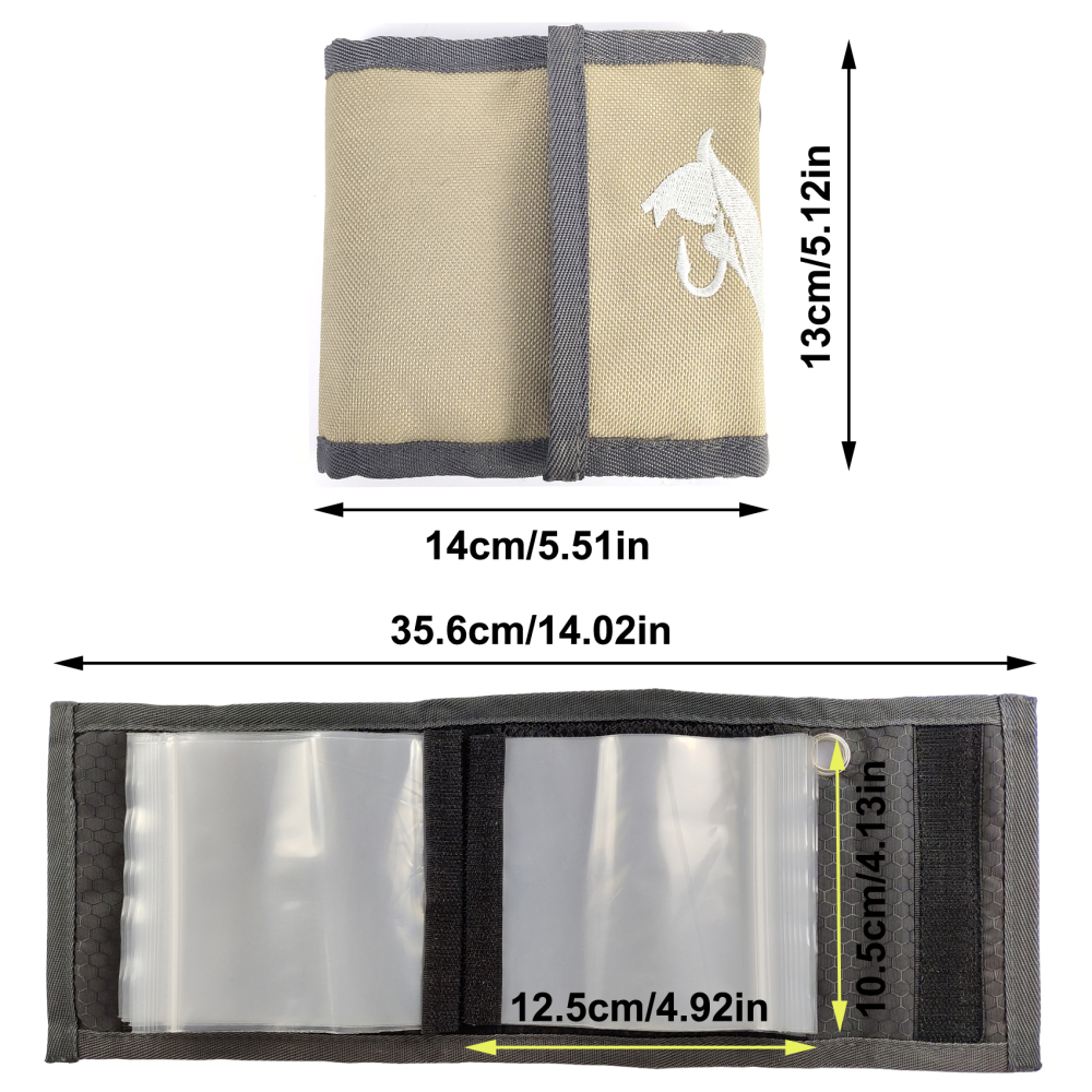 Aventik High Grade10 Pockets Fly Fishing Leader Tippet Line Wallet Leader Case Tippet Storage Fly Fishing Great for Pre-Tied Carp and Catfish Rigs