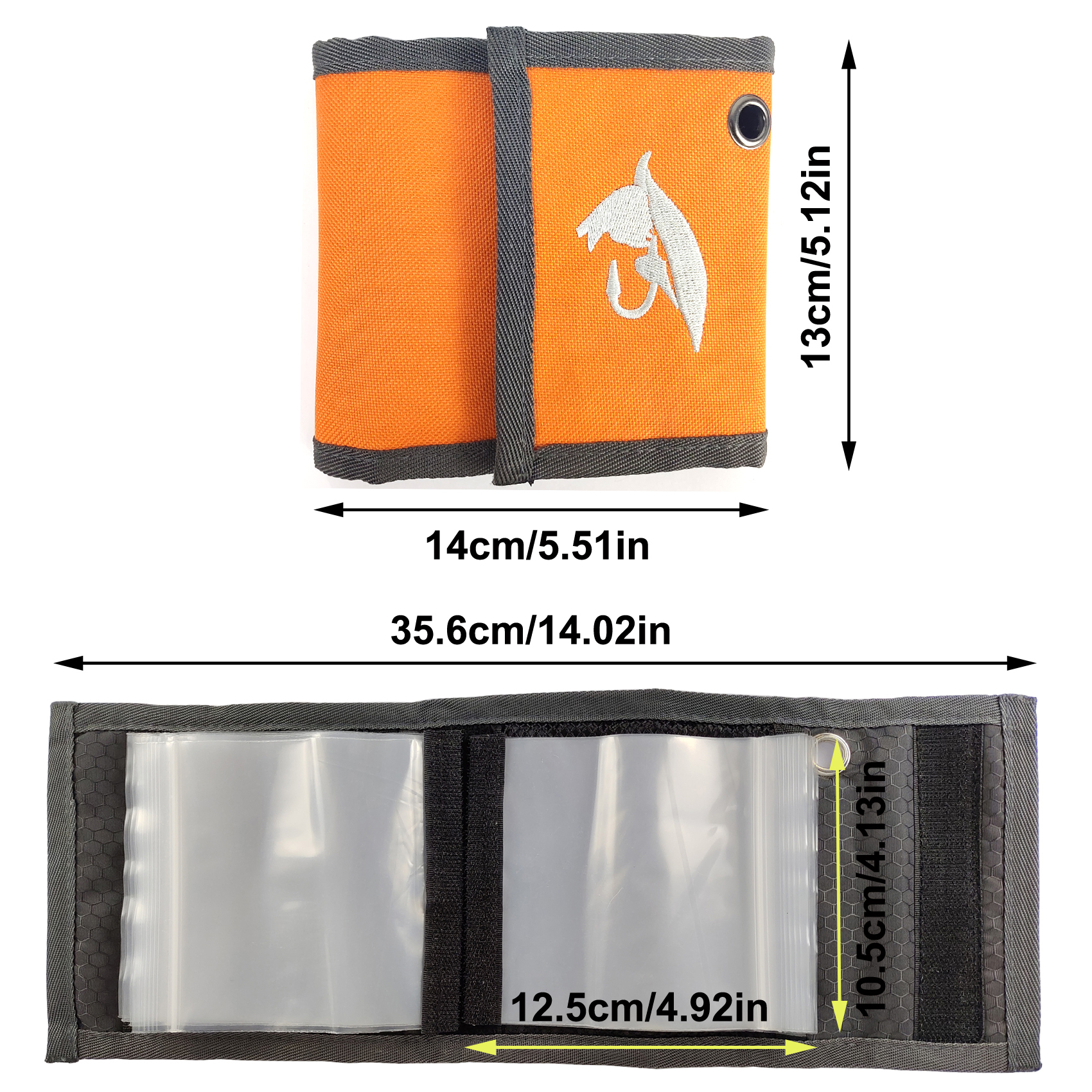 Aventik High Grade10 Pockets Fly Fishing Leader Tippet Line Wallet Leader Case Tippet Storage Fly Fishing Great for Pre-Tied Carp and Catfish Rigs