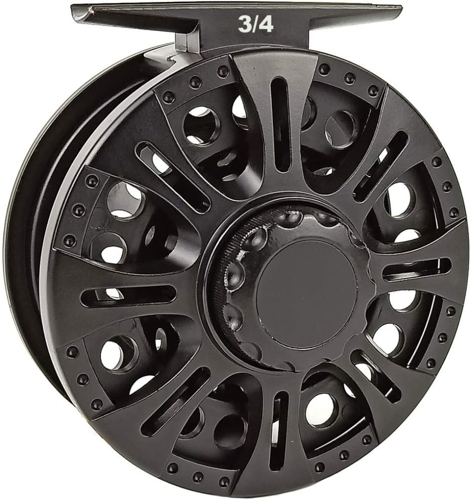 Aventik HVCE Graphite Fly Reel Center Drag System Classic III Graphite Large Arbor Sizes 3/4, 5/6, 7/8 Fly Fishing Reels