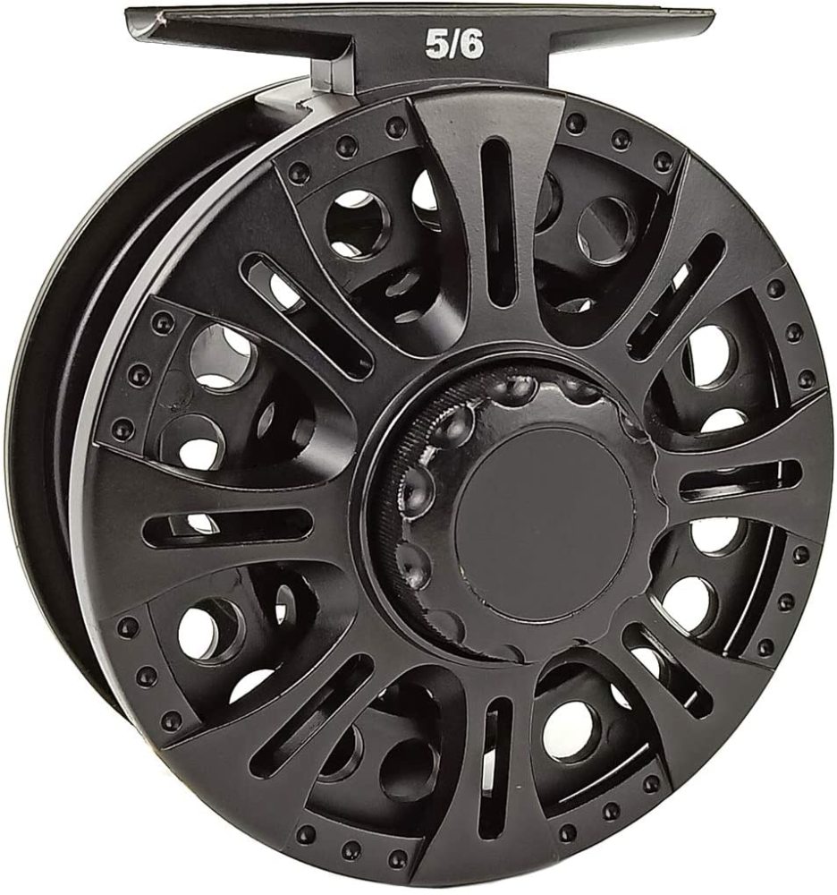 Aventik HVCE Graphite Fly Reel Center Drag System Classic III Graphite Large Arbor Sizes 3/4, 5/6, 7/8 Fly Fishing Reels