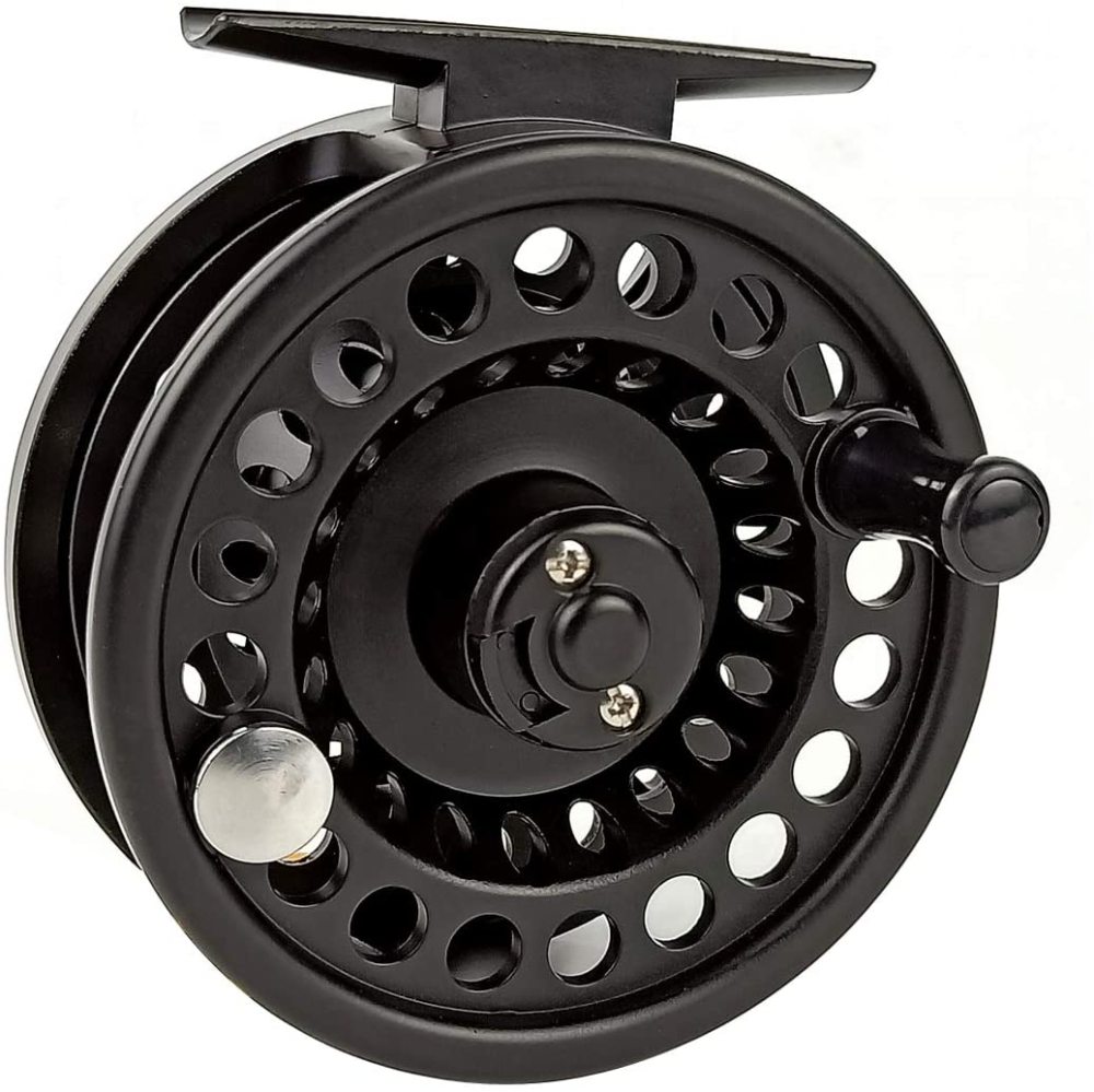 Aventik HVCE Graphite Fly Reel Center Drag System Classic III Graphite Large Arbor Sizes 3/4, 5/6, 7/8 Fly Fishing Reels