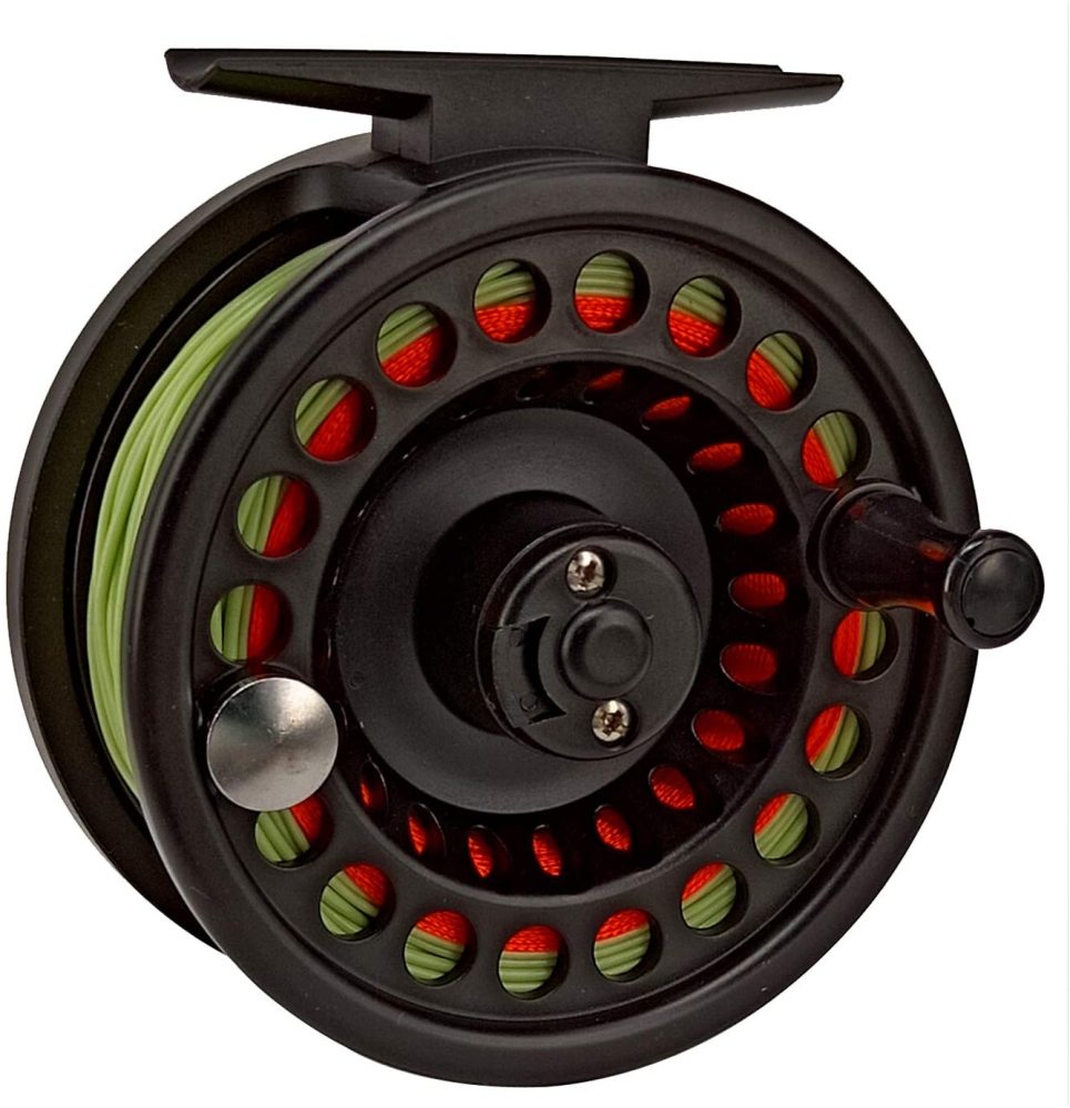 Aventik HVCE Graphite Fly Reel Center Drag System Classic III Graphite Large Arbor Sizes 3/4, 5/6, 7/8 Fly Fishing Reels