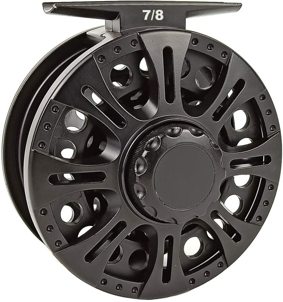 Aventik HVCE Graphite Fly Reel Center Drag System Classic III Graphite Large Arbor Sizes 3/4, 5/6, 7/8 Fly Fishing Reels