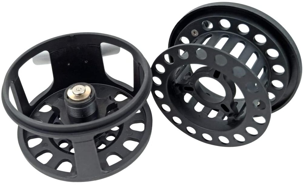 Aventik HVCE Graphite Fly Reel Center Drag System Classic III Graphite Large Arbor Sizes 3/4, 5/6, 7/8 Fly Fishing Reels