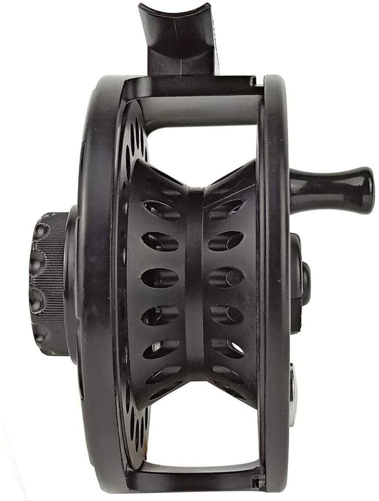 Aventik HVCE Graphite Fly Reel Center Drag System Classic III Graphite Large Arbor Sizes 3/4, 5/6, 7/8 Fly Fishing Reels