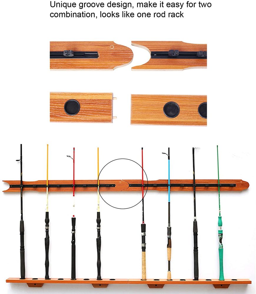 Aventik 15 Fishing Pole Rod Rack Holder Storage, Vehicle Fishing Rod Holder, Wall Rod Rack, Hold 8 Fishing Rod,12 Mini Rod Holder, Different Rod Rack for You to Choose