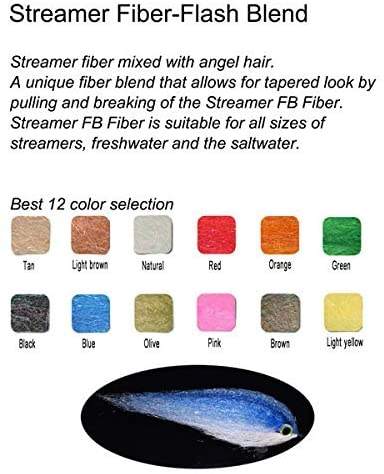 Riverruns UV Streamer Fiber Dubbing Brush, Flash Blend, Micro Leg Combo Pack Super Realistic Fly Tying Materials Proudly Made in Europe