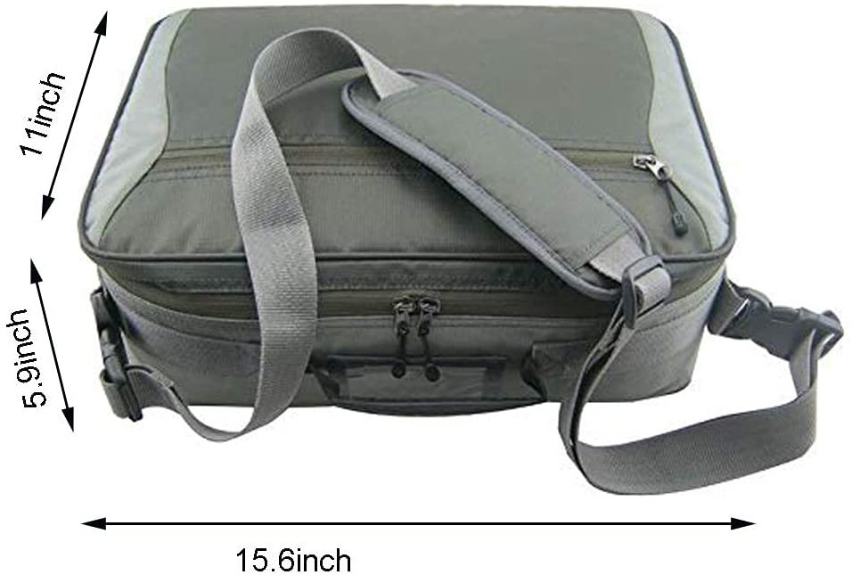 Aventik Mag Reel Combo Case Mesh Pocket Insert Leaf for Extra Storage Fishing Reel Cover Excellent for All Type Fishing Reels Conventional Fishing Saltwater Trolling Great Size 15.6X11.0X 5.9inch