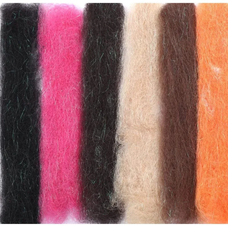 Riverruns UV Streamer Fiber Dubbing Brush, Flash Blend, Micro Leg Combo Pack Super Realistic Fly Tying Materials Proudly Made in Europe