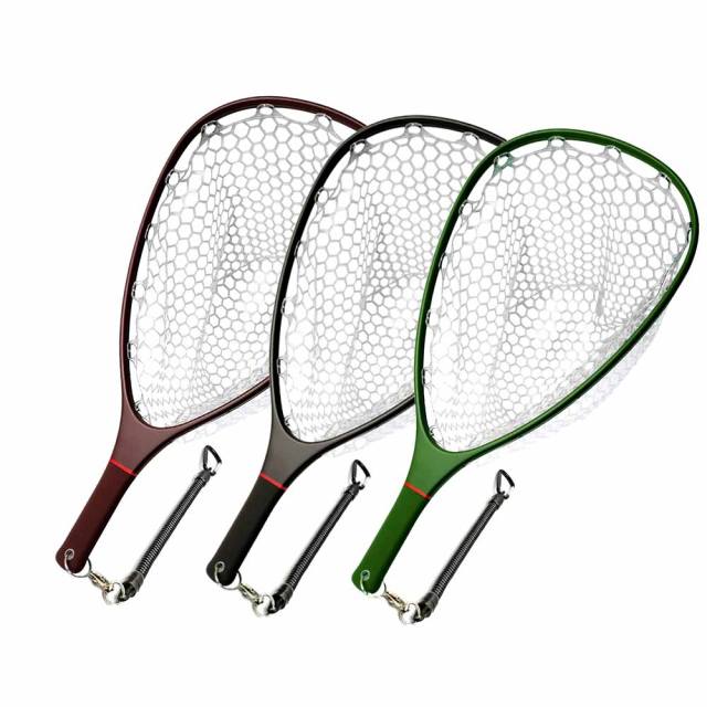 Aventik Floating Fishing Net Carbon Fiber Landing Net Clear Rubber Ghost Net Catch & Release Net with Magnetic Net Release