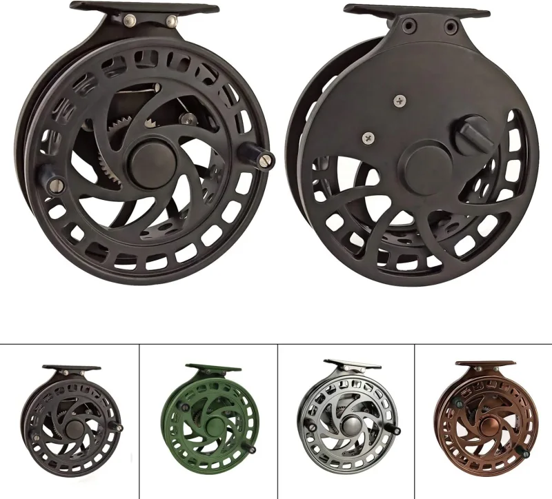  Aventik Z Fly Reel Center Drag System Classic III Graphite  Large Arbor Sizes 3/4, 5/6, 7/8 Fly Fishing Reels