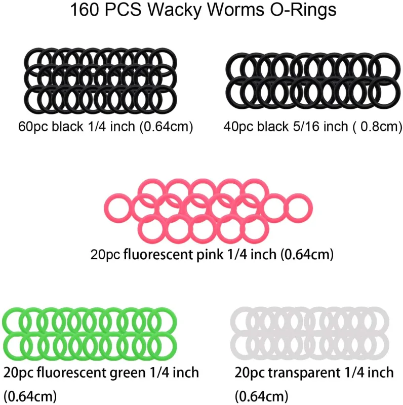 Aventik Wacky Worm Tool, Wacky O-Rings, Wacky Rigging, Wacky Worm Kit for Senko Stick Soft Baits