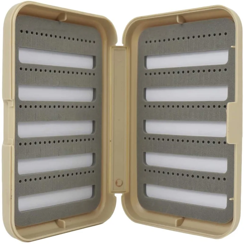 2pcs Aventik Fly Fishing Boxes Fishing Tackle Storage Case Trays Hook Box with Foams or with Compartments 5.51X3.74X1.1inch/14X9.5X2.8cm