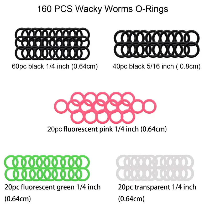 Aventik Wacky Worm Tool, Wacky O-Rings, Wacky Rigging, Wacky Worm Kit for Senko Stick Soft Baits