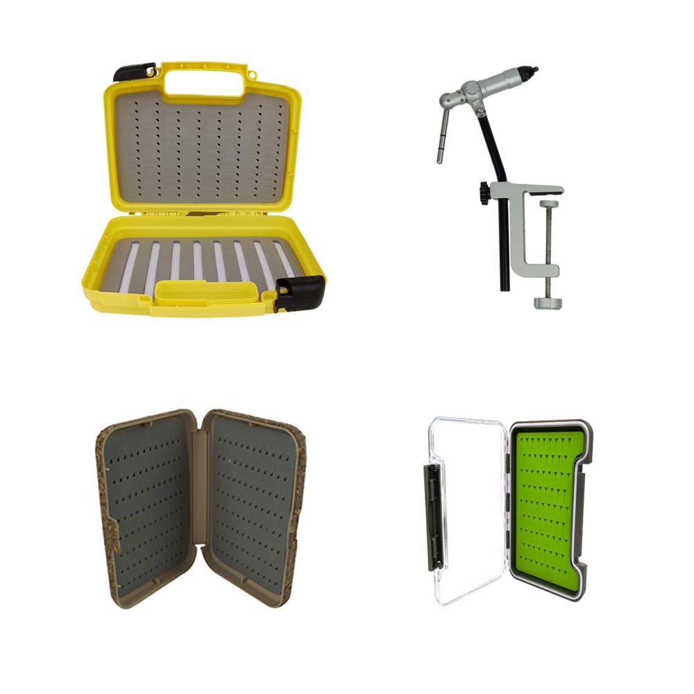 Aventik Riverruns Fly Tying Kit- Fly Tying Vise with 1 Steamer Box and 1 Pocket Fly Box, Excellent Combo for Fly Tying