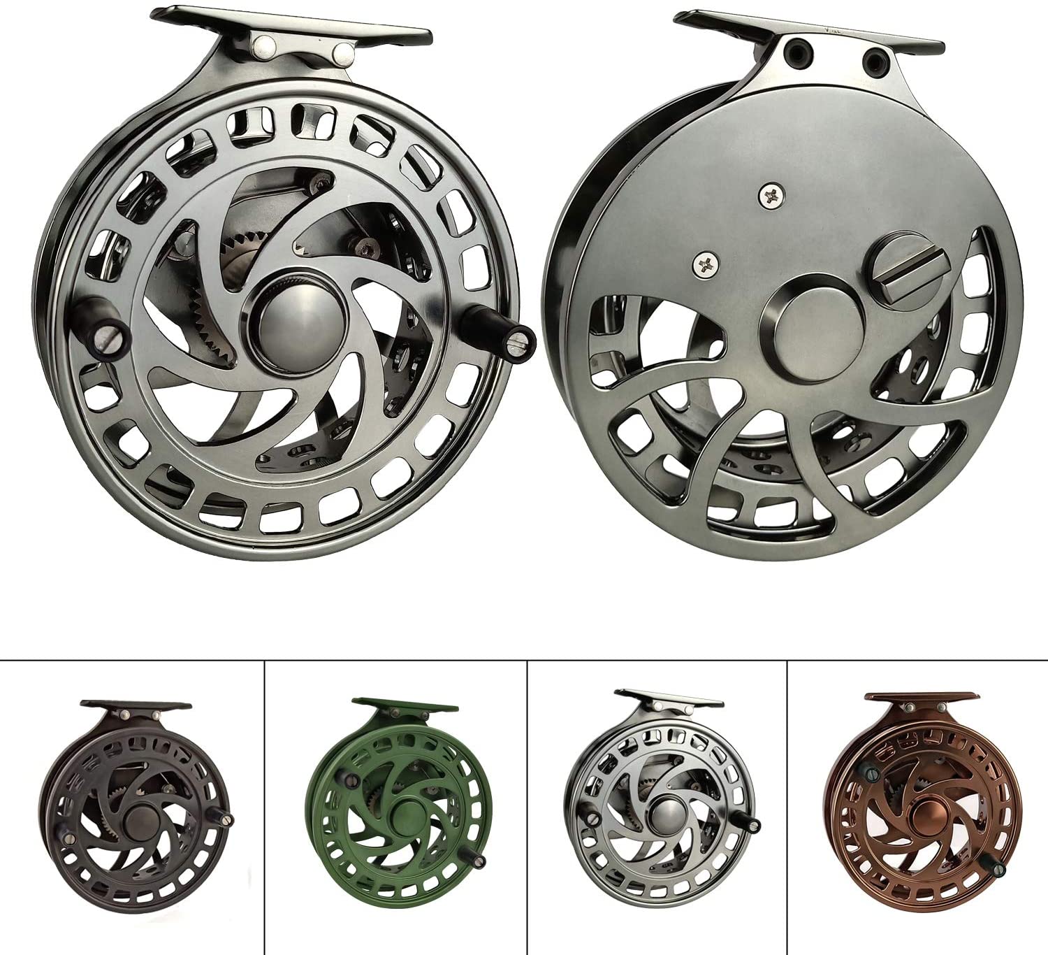 Aventik Troutscale Fly Reel 5/7wt Super Large Arbor Fly Fishing Reel Fresh  Water and Salt Water Aluminum Fly Reel